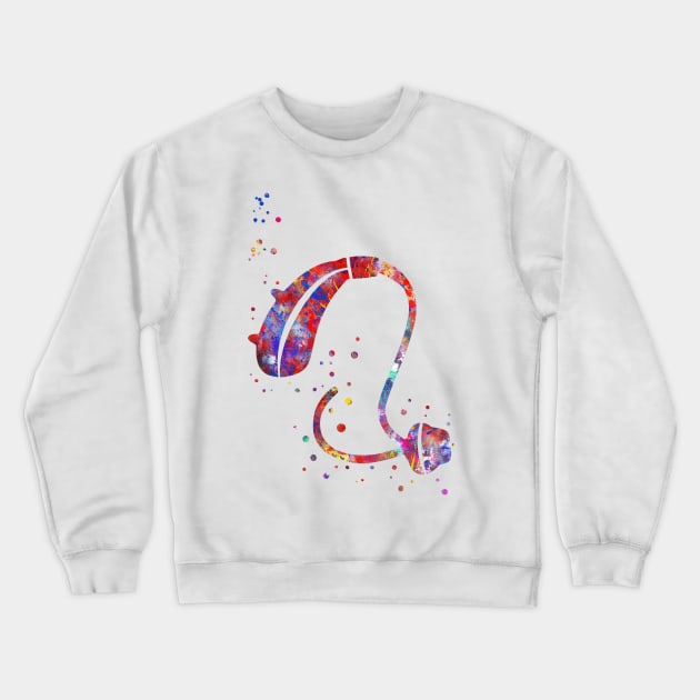 Hearing device Crewneck Sweatshirt by RosaliArt